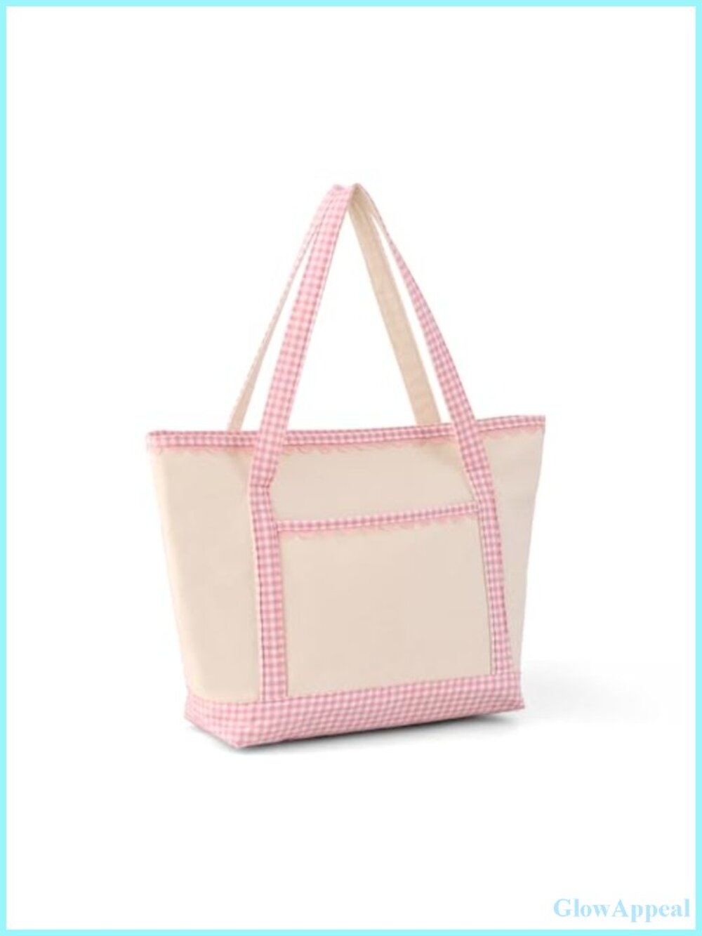 Canvas Tote Bag Women Heavy Duty Gingham Handbag Large